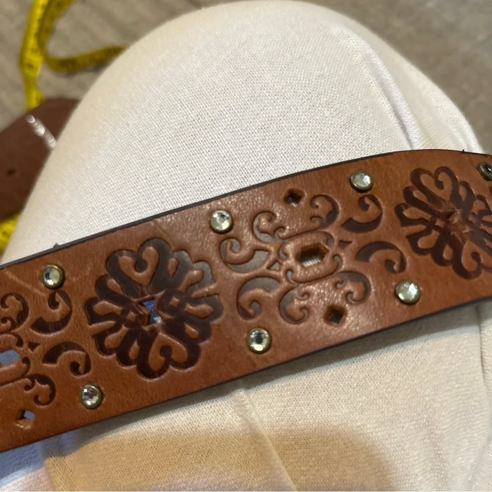 Miss Me studded leather belt 44”